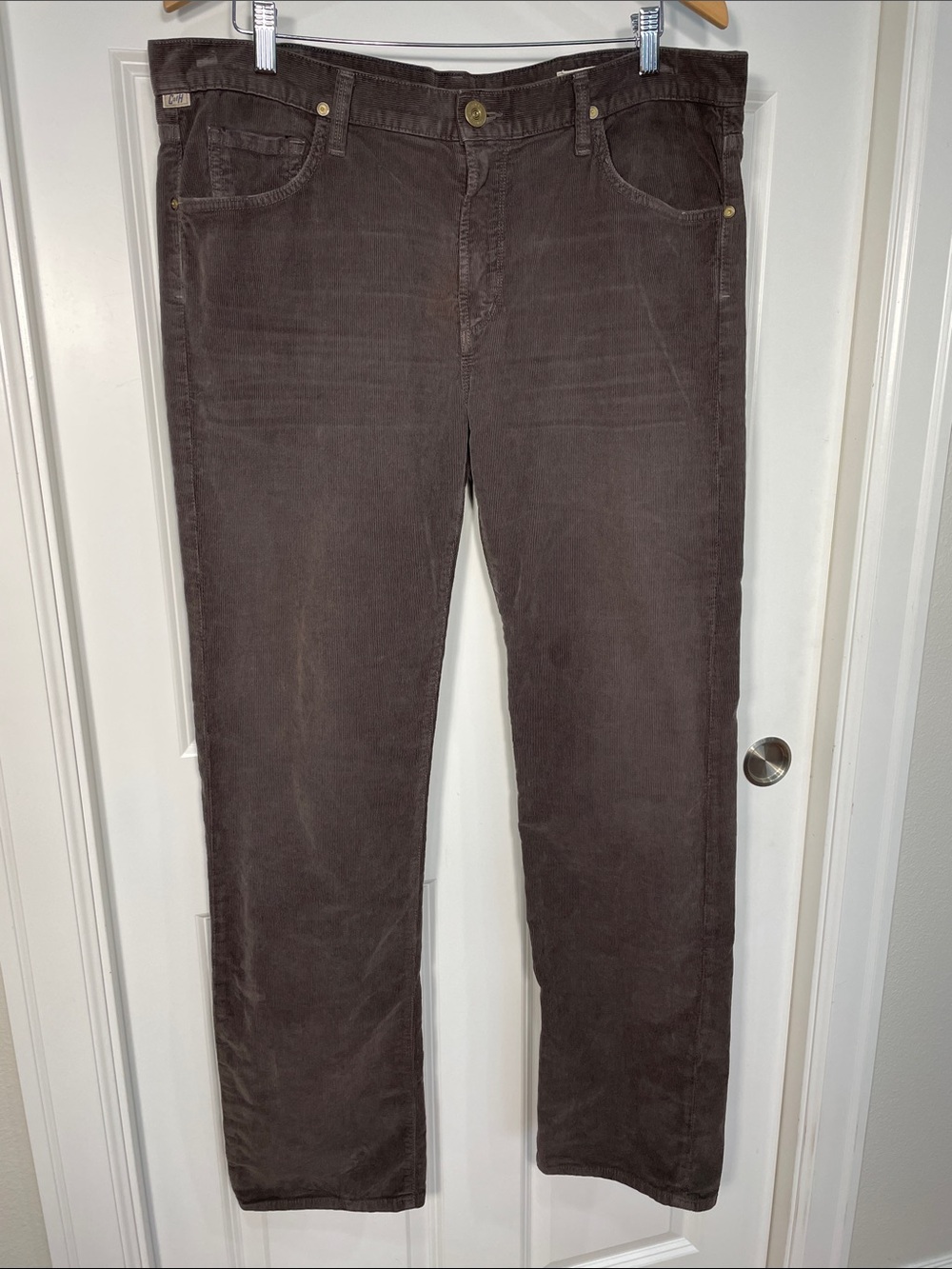 Citizens of Humanity Men’s Corduroy Pants Size 38 Brown Straight Leg